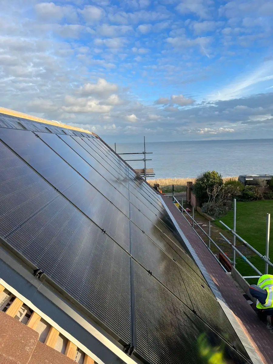 Solar panel installation on the Kent coast by Grieve and Wife Electrical